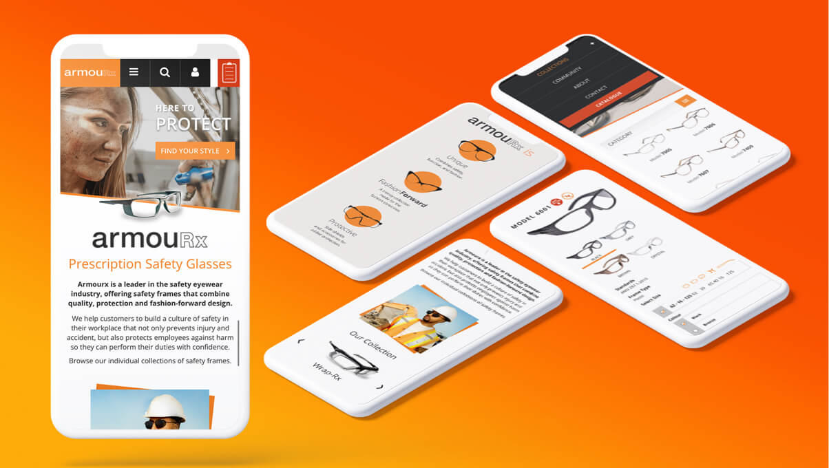 Website Elite Digital developed for ArmouRx on mobile.