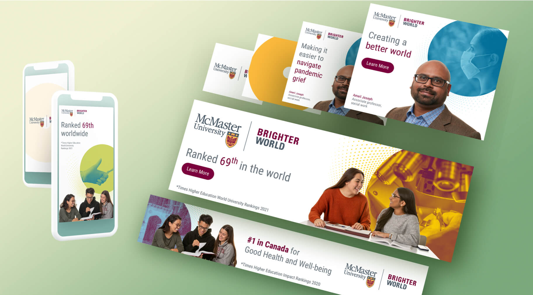 Digital ads Elite Digital created for McMaster University.