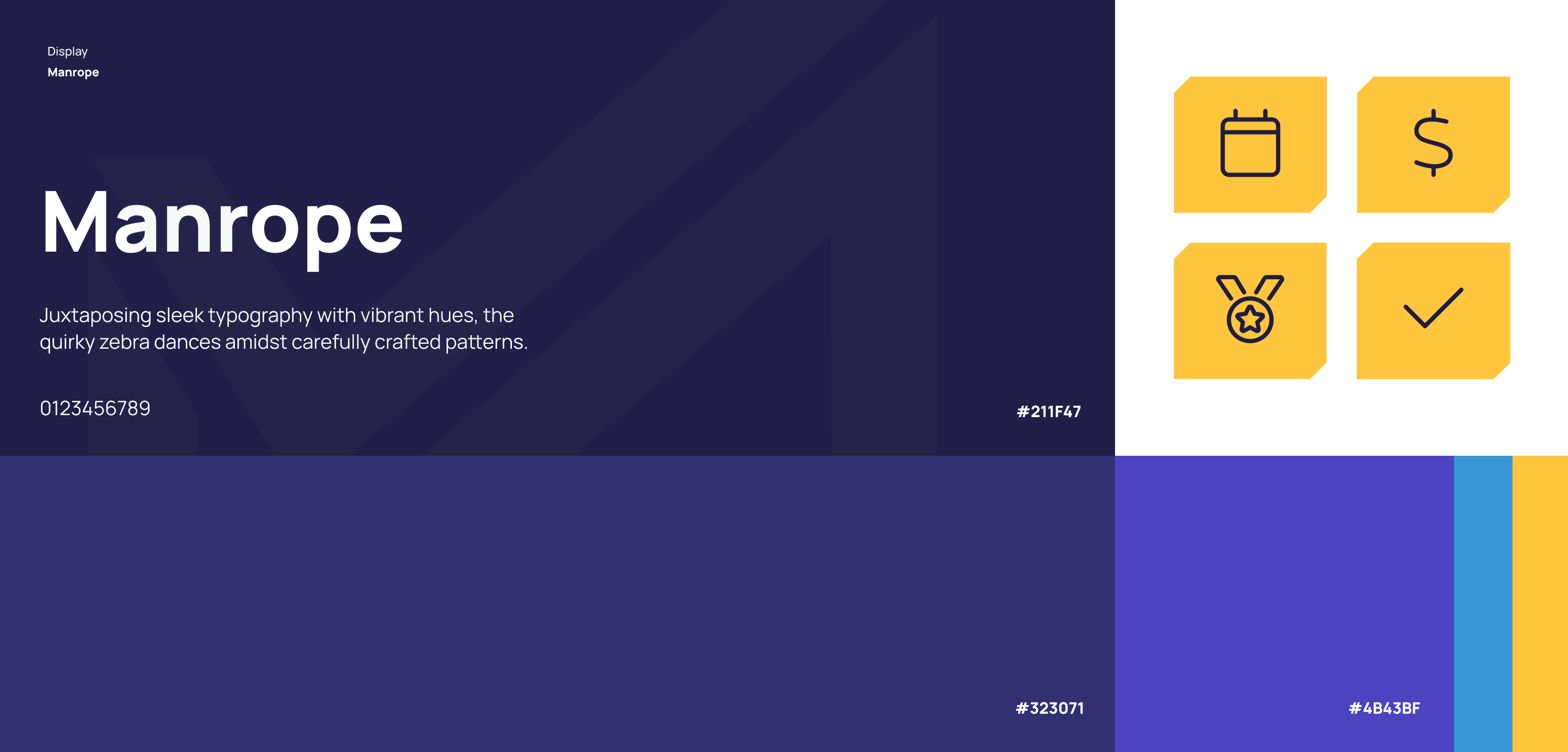 MHB Financial brand identity including typography, colours, and icon system