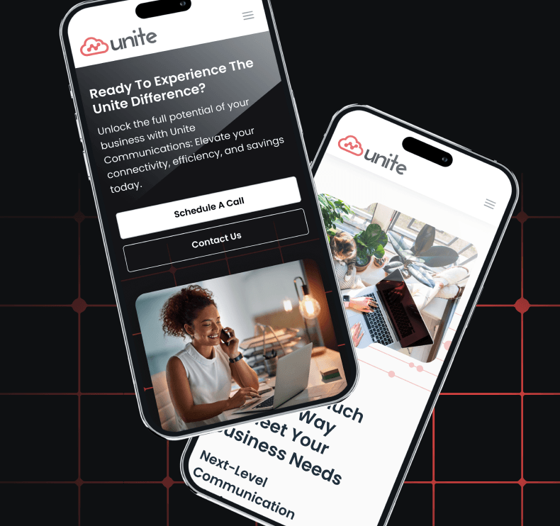Mobile landing page and campaign creative supporting lead generation for Unite