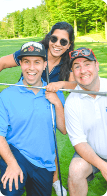 The Elite Digital team at a golf tournament.