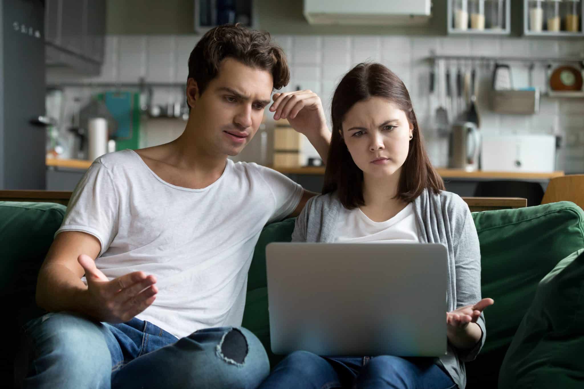 Couple annoyed at email