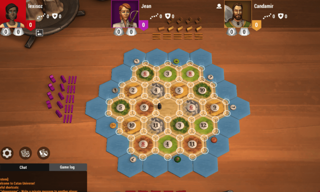 Virtual Settlers of Catan Game for virtual team building